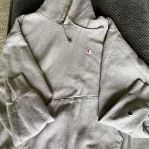 gray champion hoodie